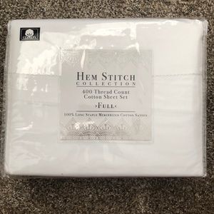 NEW Unopened White 400 Thread Count FULL Sheet Set